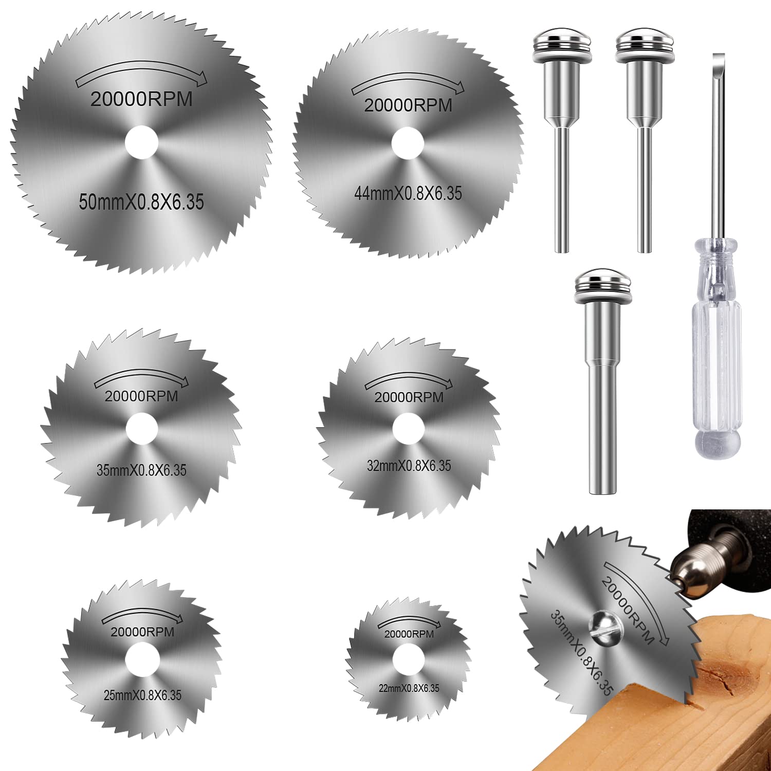 Cordless Rotary Tool Kit Accessories - Conjunto de 6 Lâminas de Serra