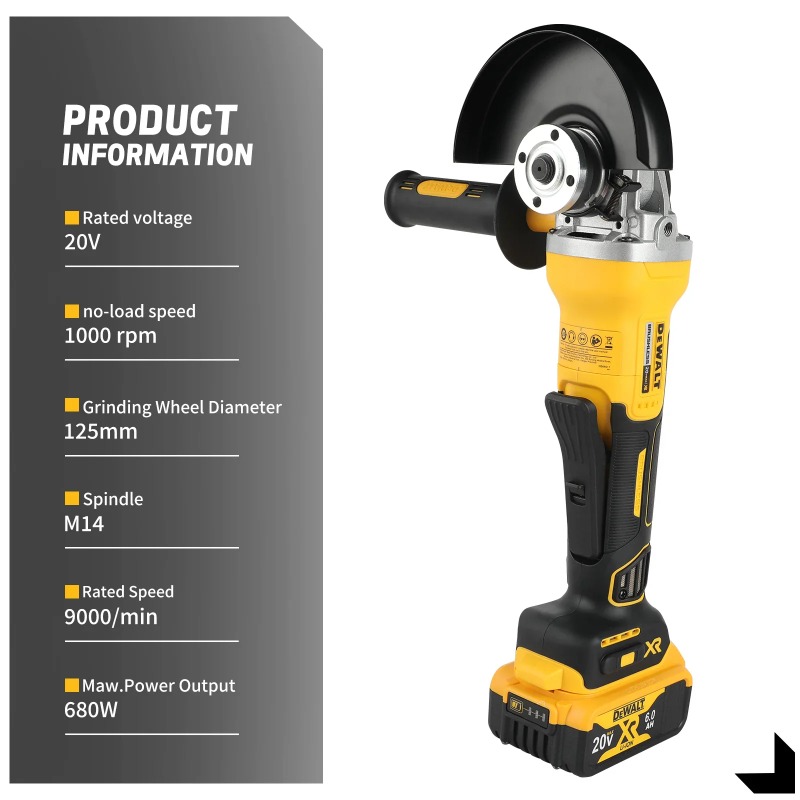 Esmerilhadeira angular de cabe - Brushless Angle Grinder Battery Powered avaliação e preço